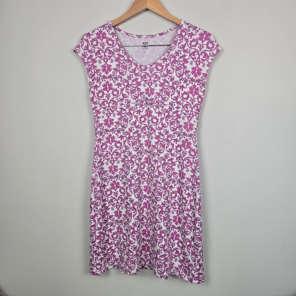 Title nine Dresses & Skirts - Title Nine Pink White Floral Active Boho Dress Small Stretch Sleeveless Summer‎